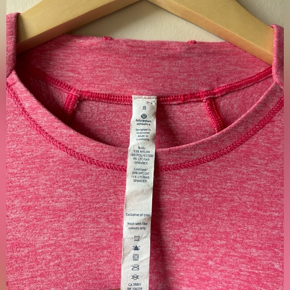 LULULEMON| Think fast Long sleeve* Heathered boom juice | size 8 - Picture 11 of 11